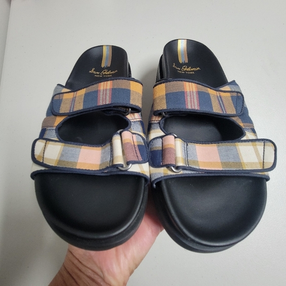 Sam Edelman  Eliana Mustard Plaid  Sandals Size 9. - Picture 8 of 11